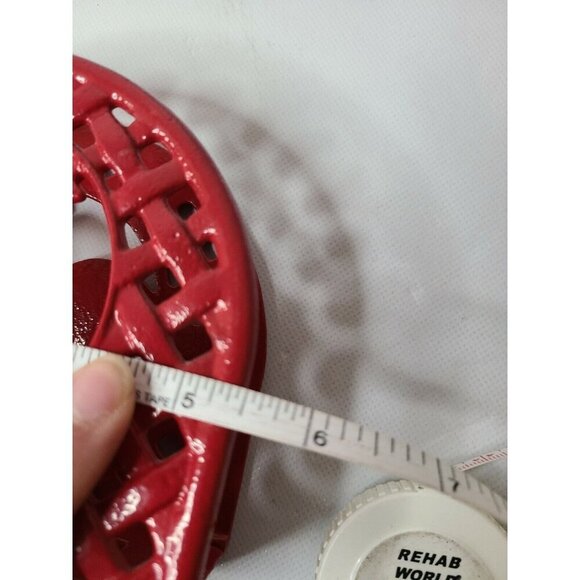 Vintage Red Cast Iron Rooster Napkin Holder Rustic Heavy Duty Farmhouse Decor - Picture 7 of 7